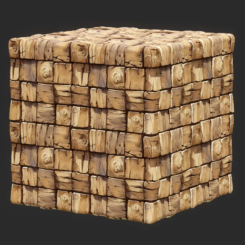 Stylizovaný dřevěný blok bezešvá textura