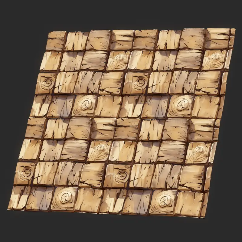 Stylized Wood Block Seamless Texture