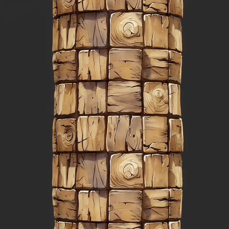 様式化された木ブロックのシームレスなテクスチャ