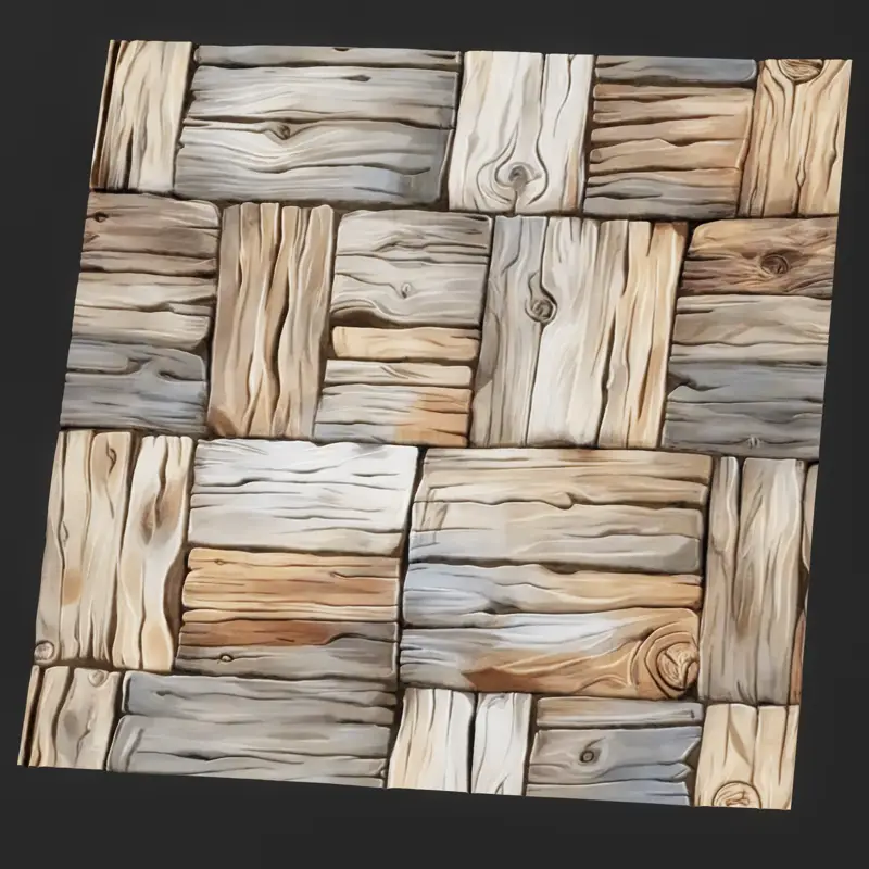 Stylized Wood Board Seamless Texture