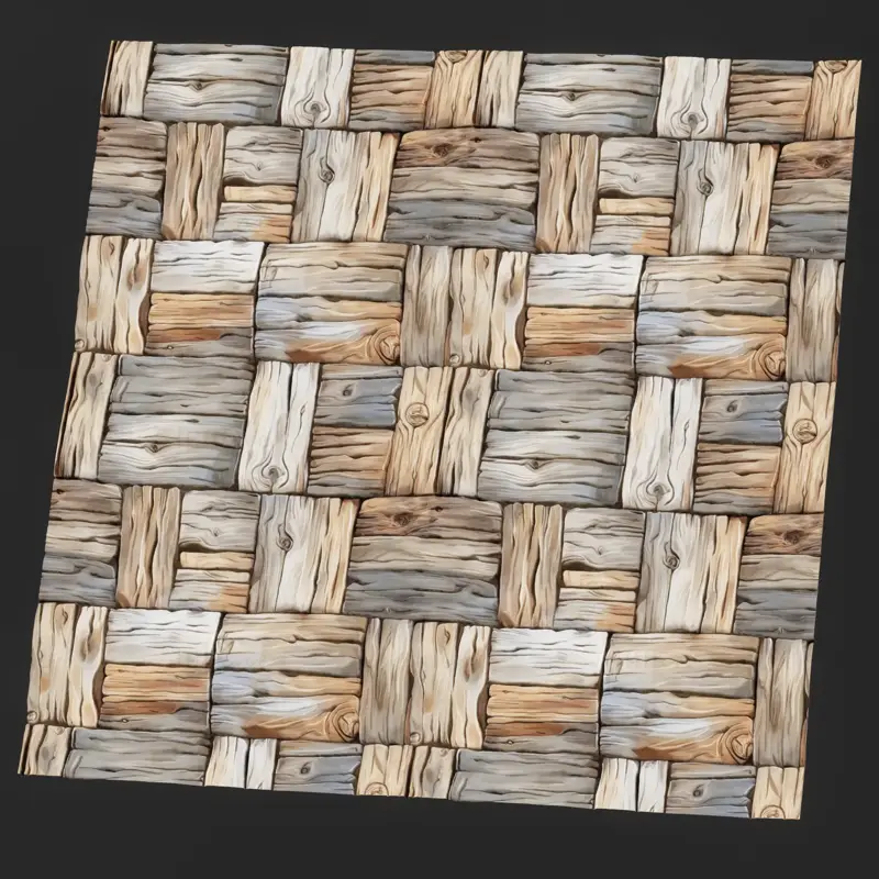 Stylized Wood Board Seamless Texture