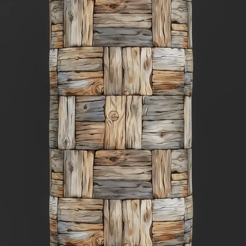 Stylized Wood Board Seamless Texture