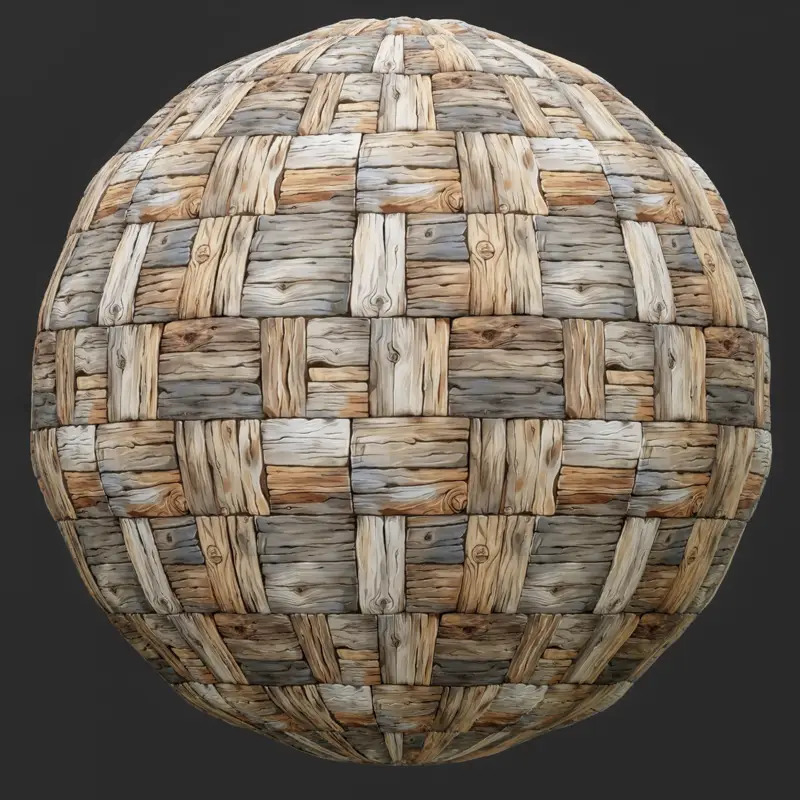 Stylized Wood Board Seamless Texture