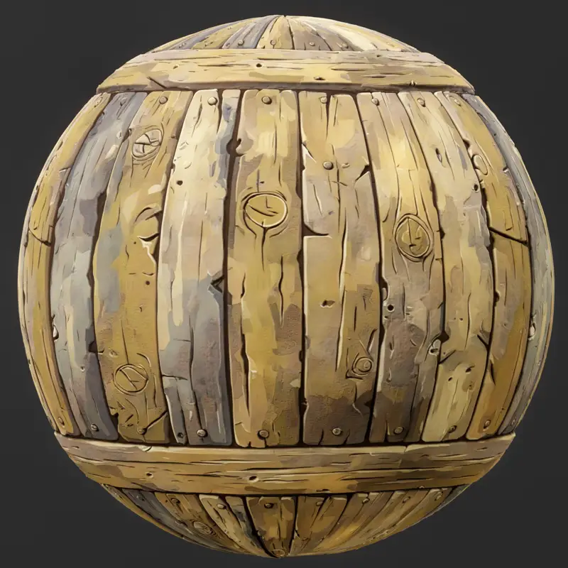 Stylized Wood Fence Seamless Texture