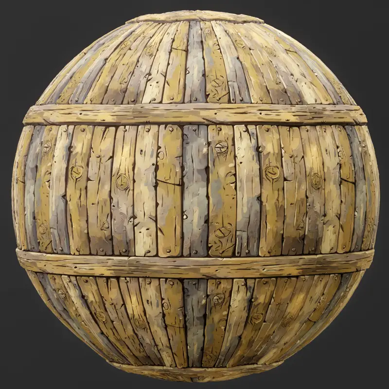 Stylized Wood Fence Seamless Texture