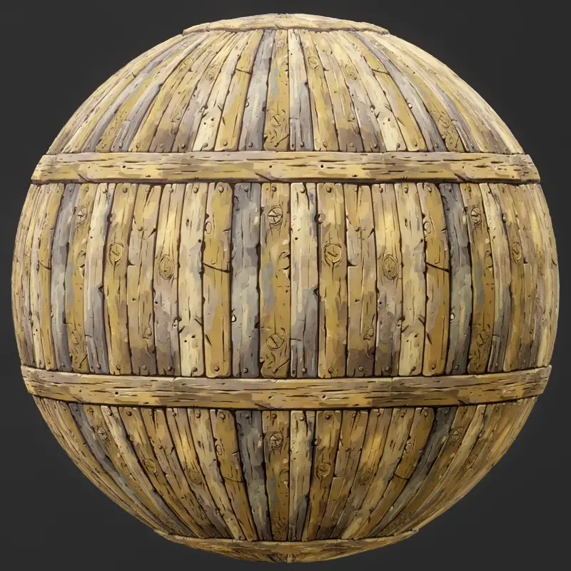 Stylized Wood Fence Seamless Texture