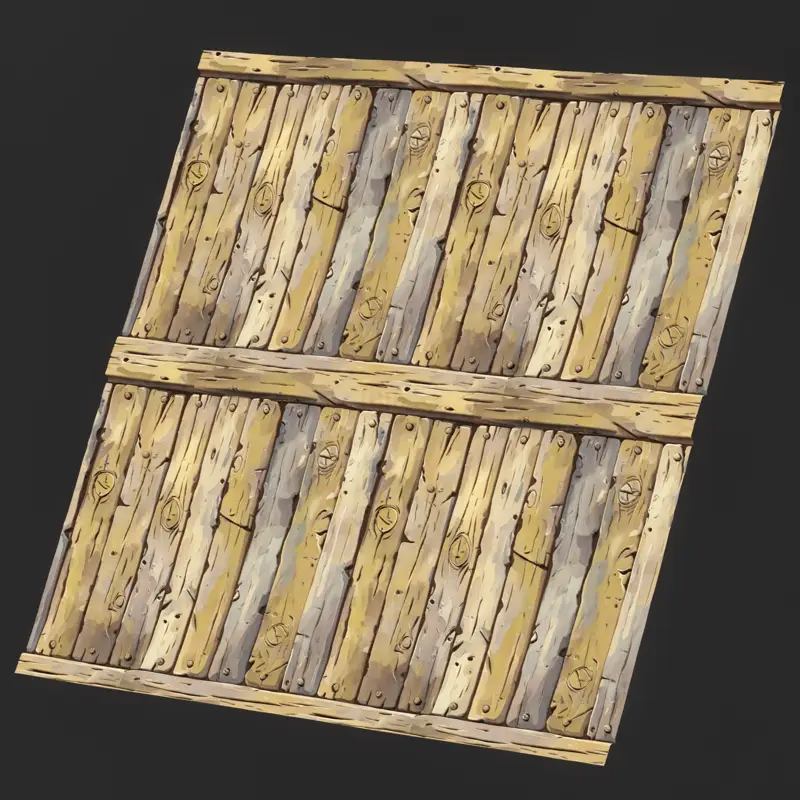 Stylized Wood Fence Seamless Texture