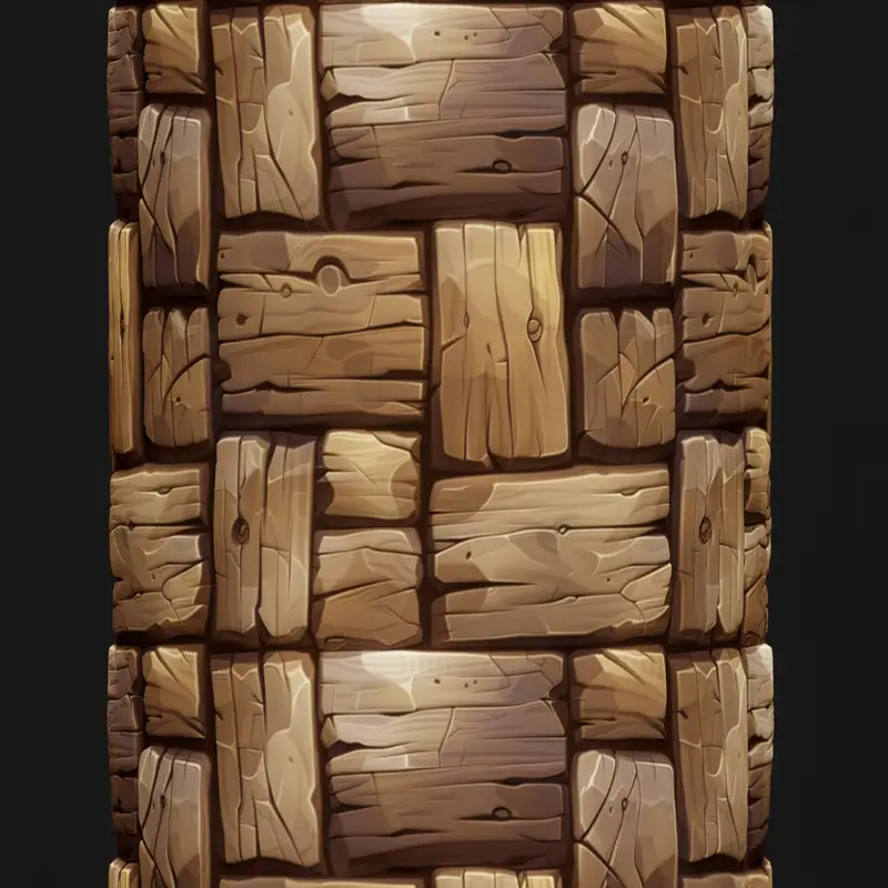 Stylized Wood Floor Seamless Texture
