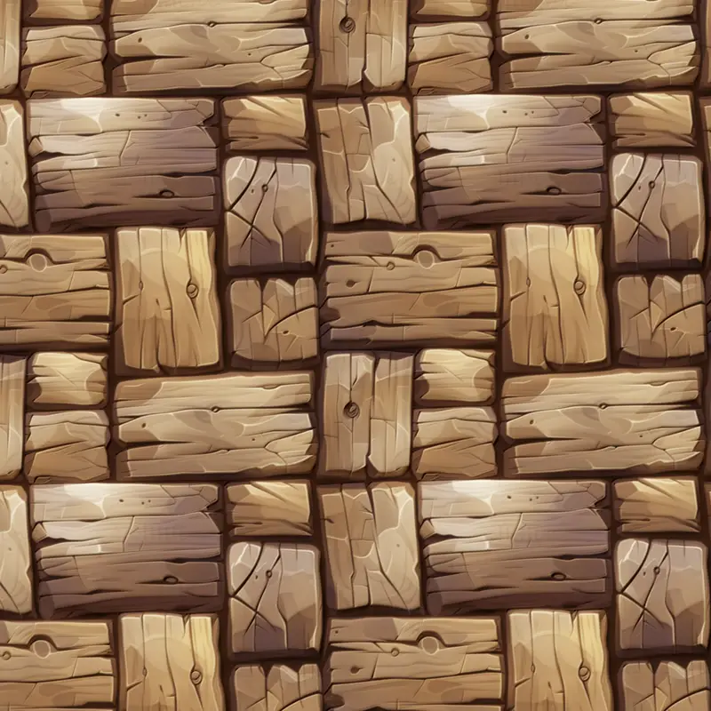 Stylized Wood Floor Seamless Texture
