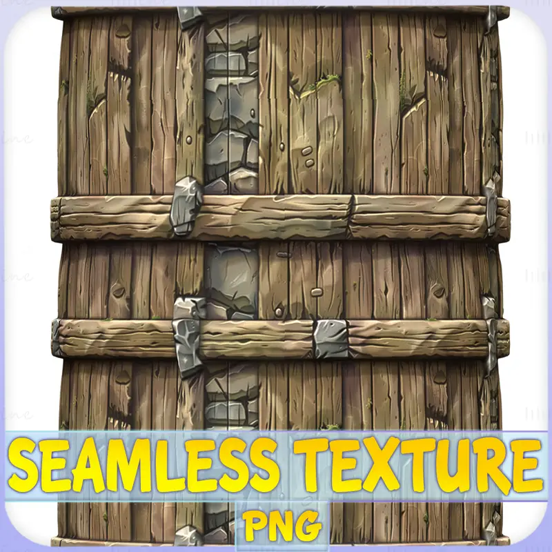 Texture sans couture en bois stylisé