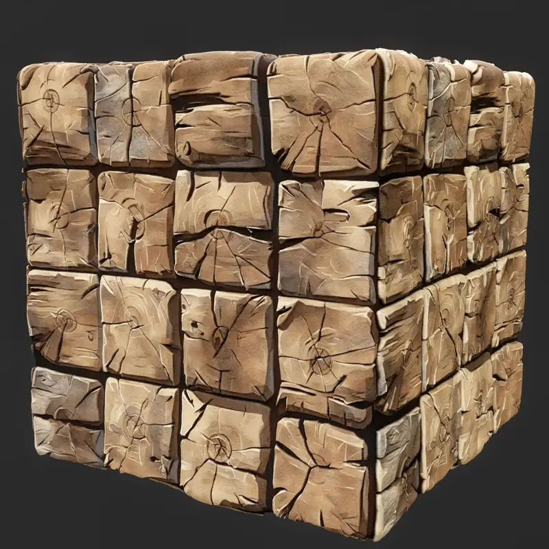 Stylized Wood Seamless Texture Material