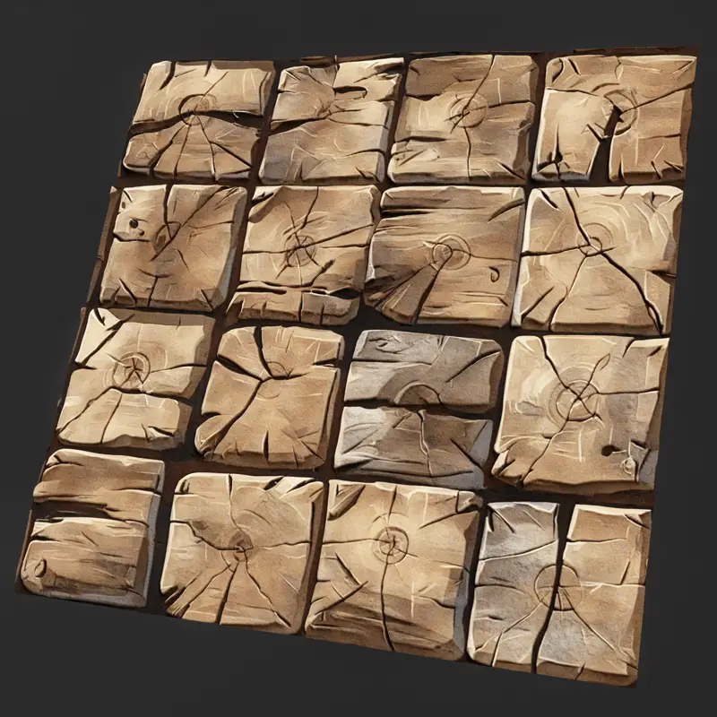 Stylized Wood Seamless Texture Material