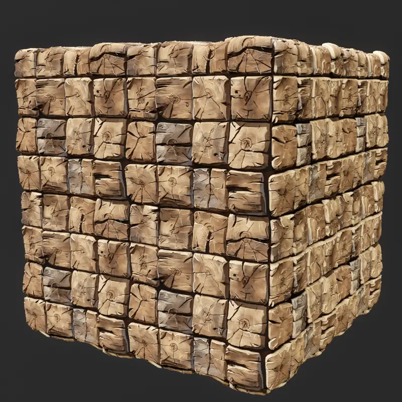 Stylized Wood Seamless Texture Material