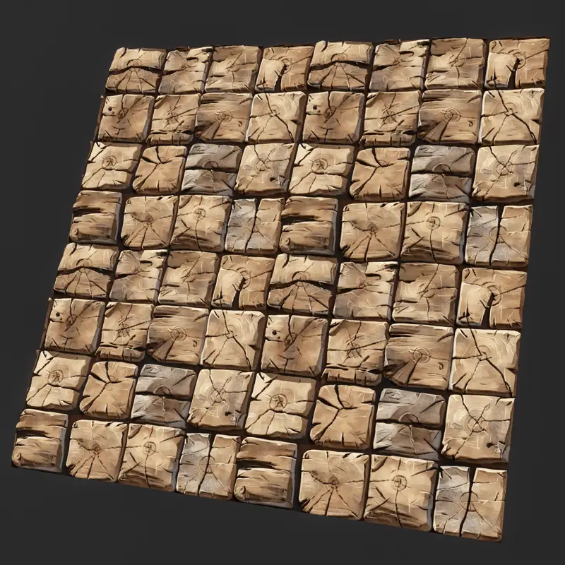 Stylized Wood Seamless Texture Material