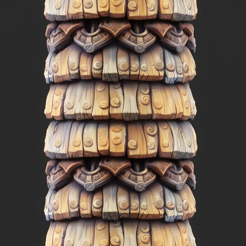 Stilizált fa tető varrat nélküli textúra