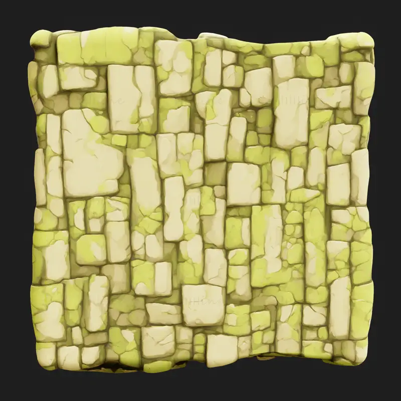Texture transparente de brique verte jaune stylisée