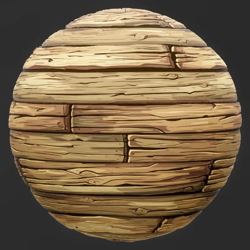 Stylized Yellow Wood Seamless Texture