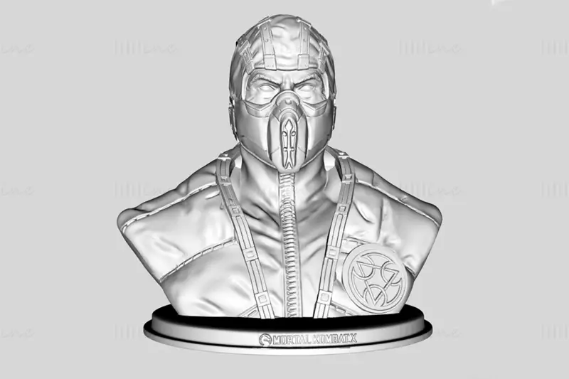 فایل STL مدل چاپ سه بعدی شخصیت ساب زیرو (مورتال کامبت)