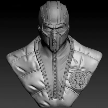 Sub Zero Bust (Mortal Kombat) 3D Print Model STL File