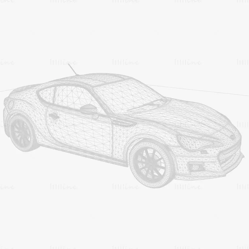 3D модел на автомобил Subaru BRZ 2 2012 г