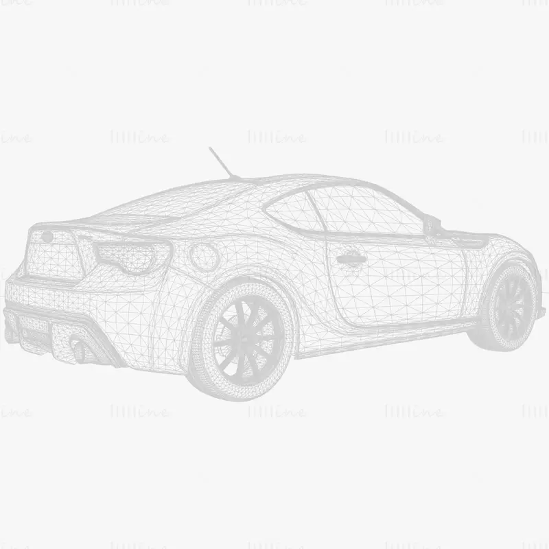 Modello 3D dell'auto Subaru BRZ 2 2012