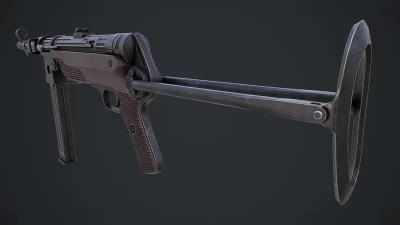 Pistol mitralieră MP 38 40 Model 3d Unity UNREAL ENGINE