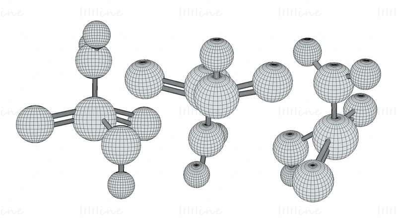 Sulfamic Acid Molecular Structure 3D Model