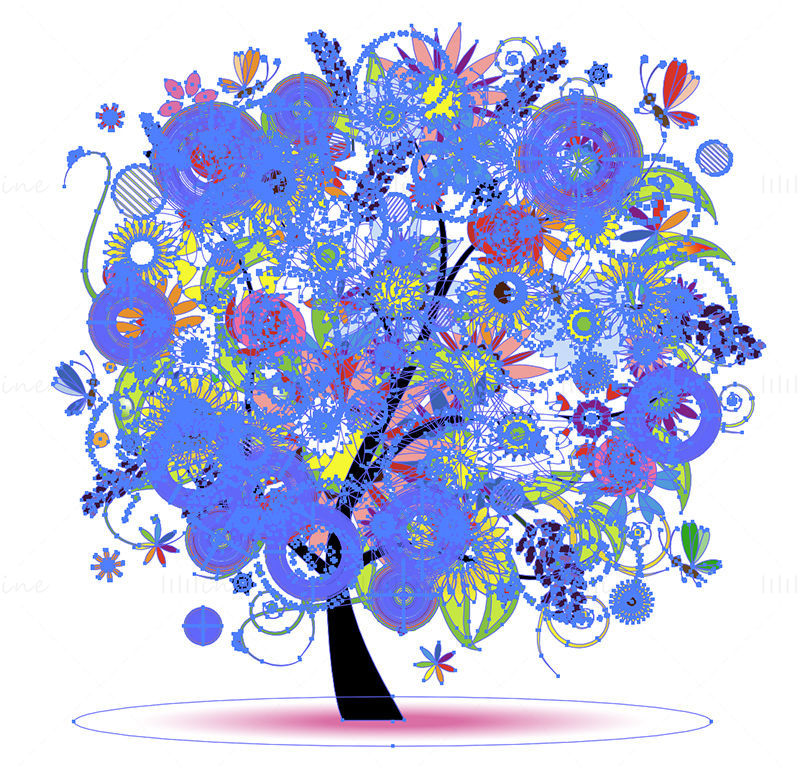 Summer tree vector illustration