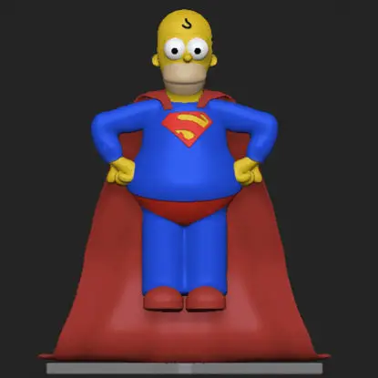 Süper Homer Simpson 3d baskı modeli STL