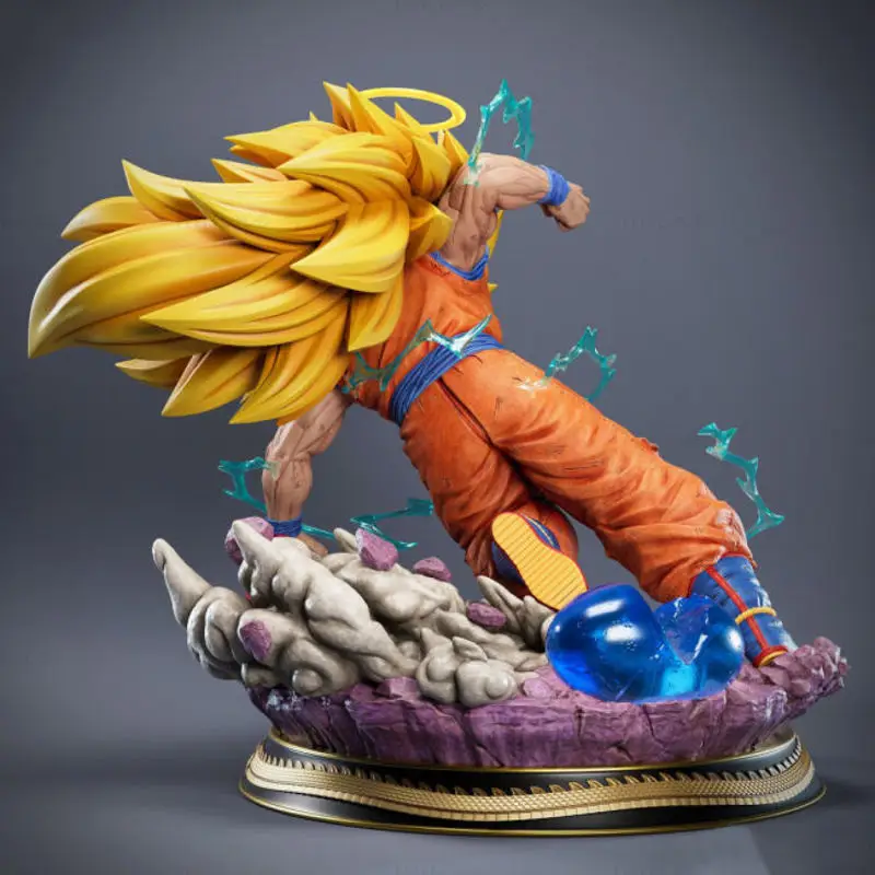 Modelo de impresión 3D STL de Super Saiyan 3 Goku