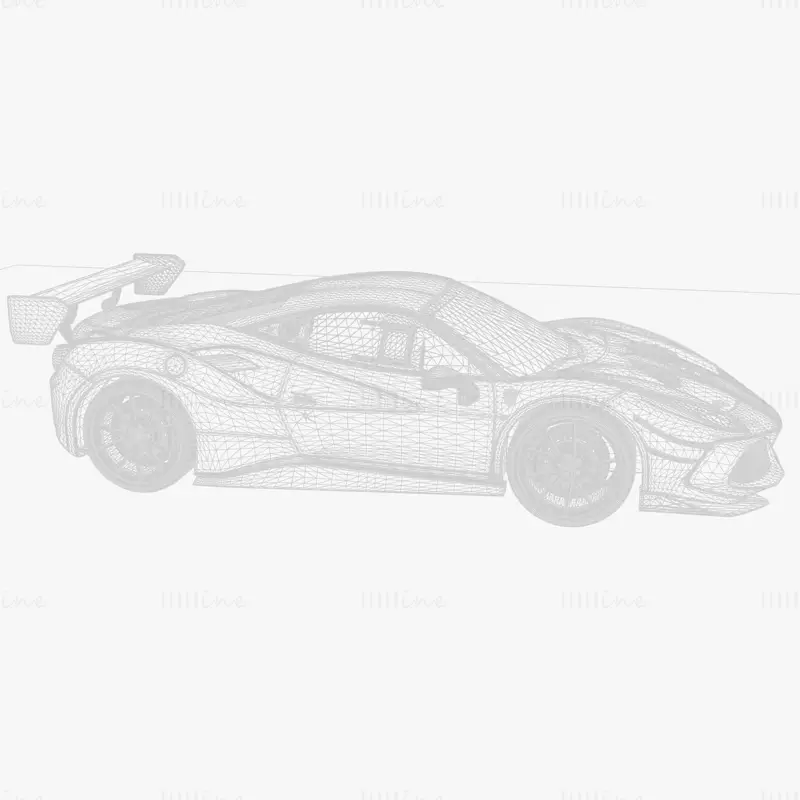 Суперавтомобил GTB 488 EVO 2021 3D модел