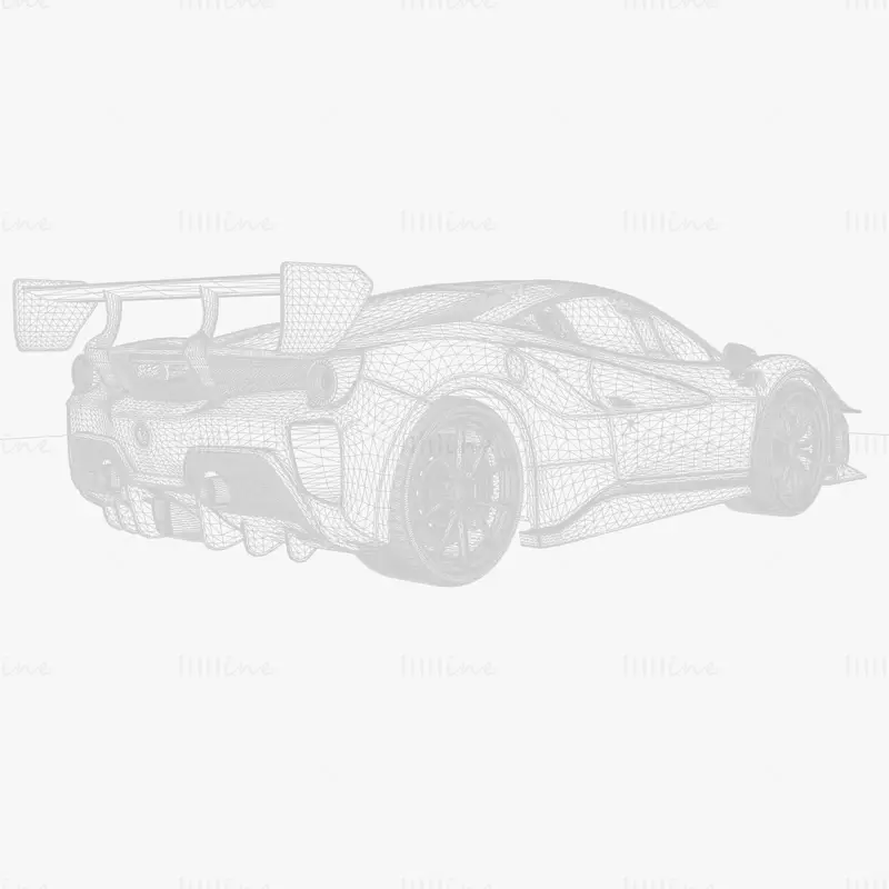 Суперавтомобил GTB 488 EVO 2021 3D модел