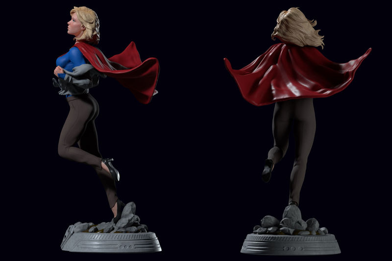 Supergirl 3Dモデル STLを印刷する準備ができました