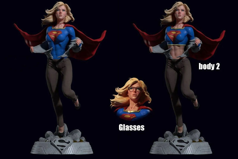 Supergirl 3Dモデル STLを印刷する準備ができました