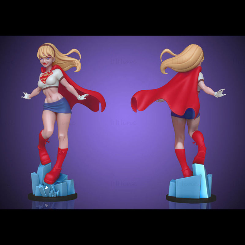 Supergirl 3D Model Ready to Print STL
