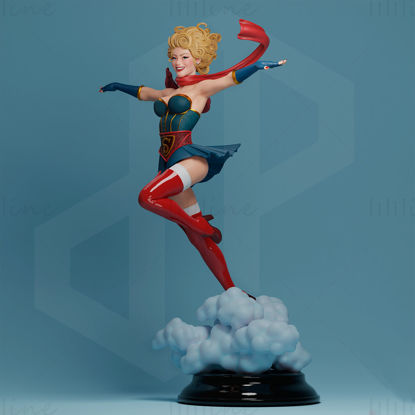 Supergirl Marvel 3D Model Ready to Print STL