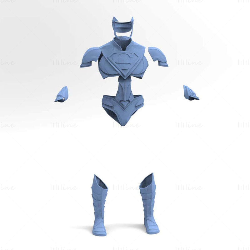Traje de armadura corporal de Superman Modelo de impresión 3D STL