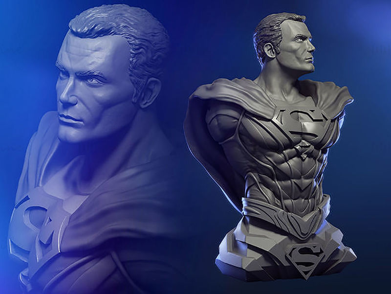 Modelo 3D del busto de Superman listo para imprimir STL