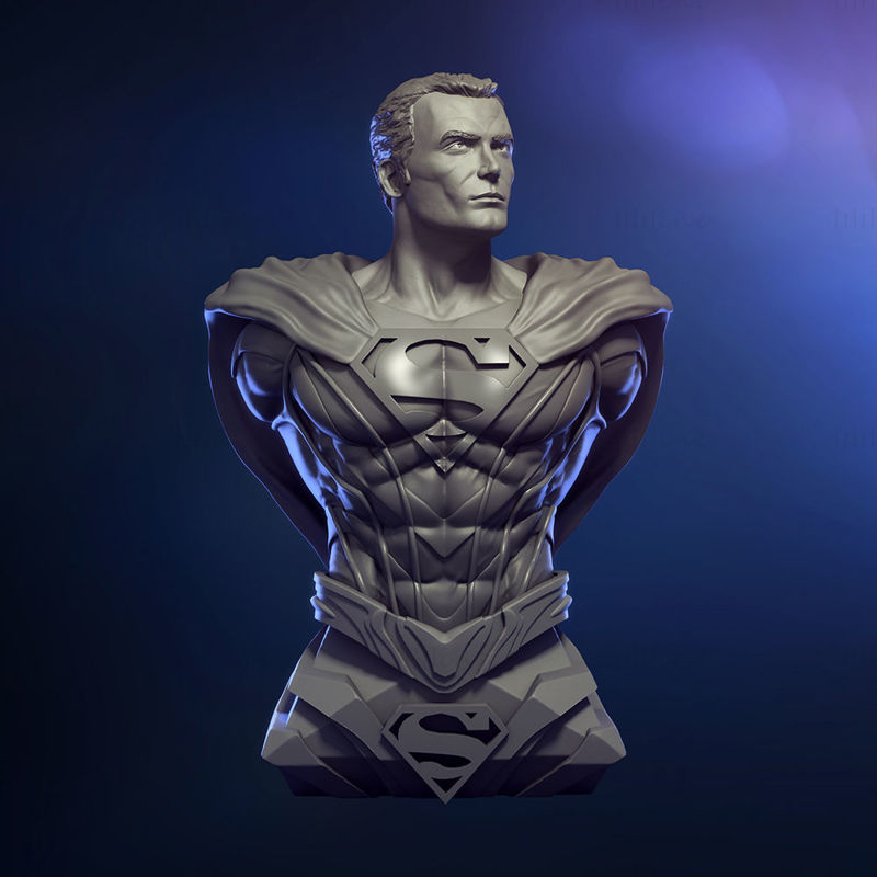 Modelo 3D del busto de Superman listo para imprimir STL
