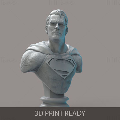 Superman Bust 3D Print Model STL
