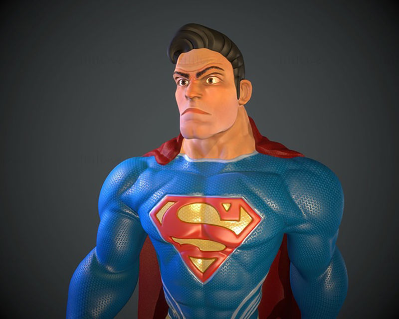 Modelo de impresión 3D de estilo de dibujos animados de Superman STL