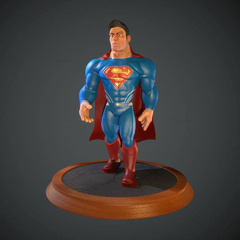 Modelo de impresión 3D de estilo de dibujos animados de Superman STL