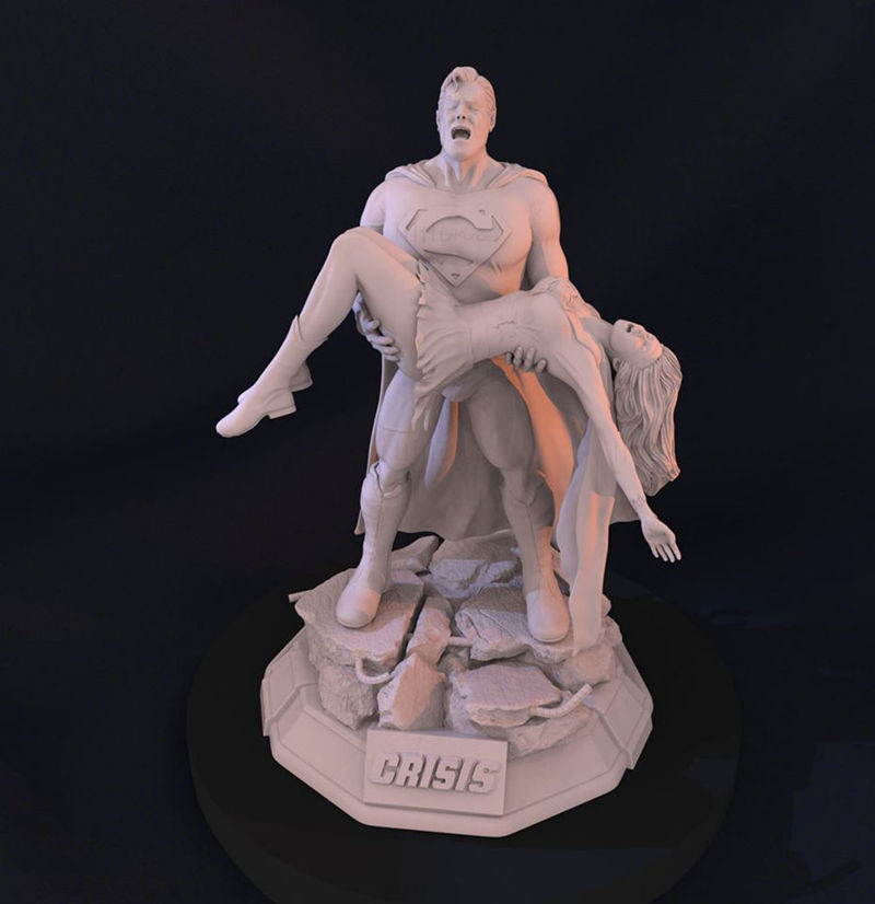 3D модел на кризата на Супермен, готов за печат STL