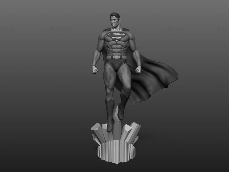 Modèle d'impression 3D de la statue de Fan Art de Superman
