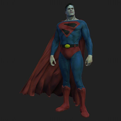 Superman Figures 3D Model Ready to Print STL