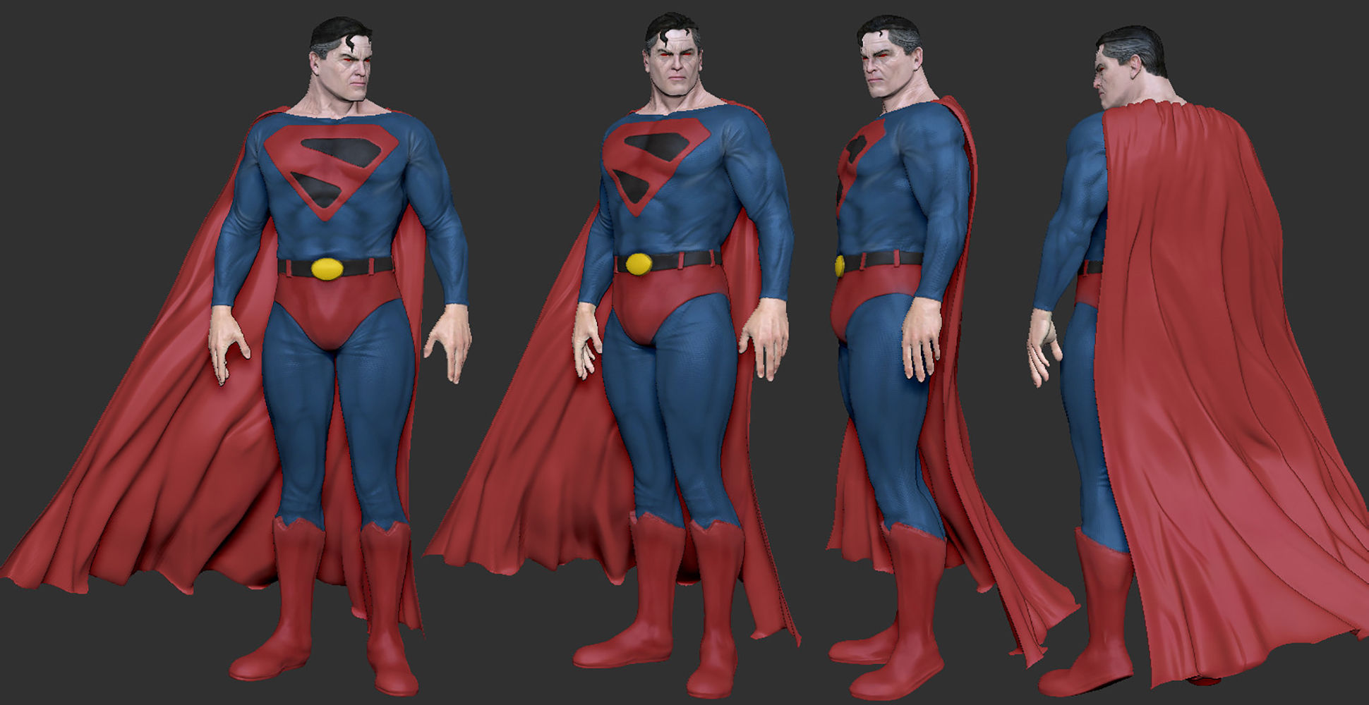 Superman Figures 3D Model Ready to Print STL