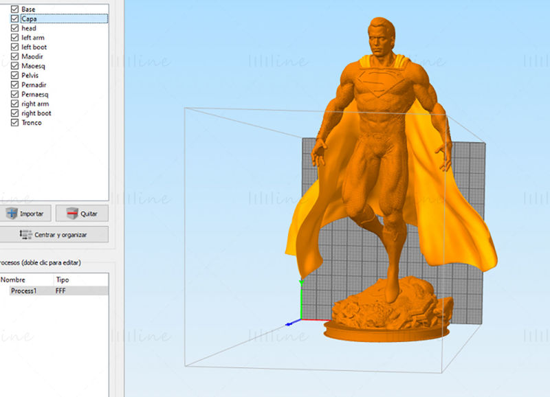 Superman Man of Steel Modèle d'impression 3D STL
