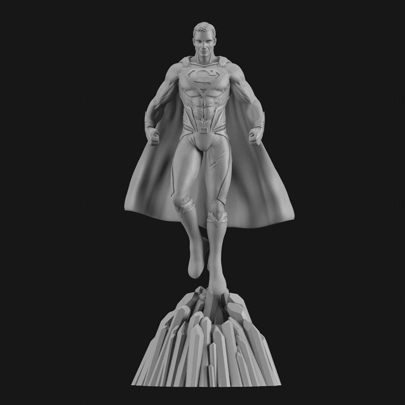 Superman on sunstone crystal 3d printing model STL