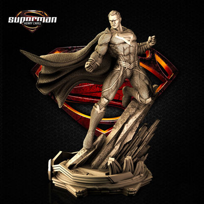 Model 3D Superman Sculpture gata de imprimat STL