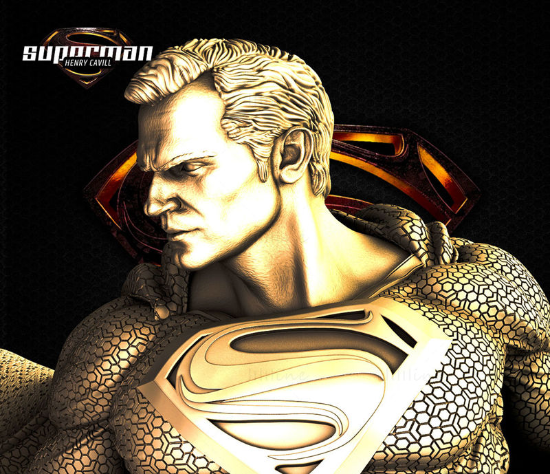 Superman Sculpture 3D-model klaar om STL af te drukken